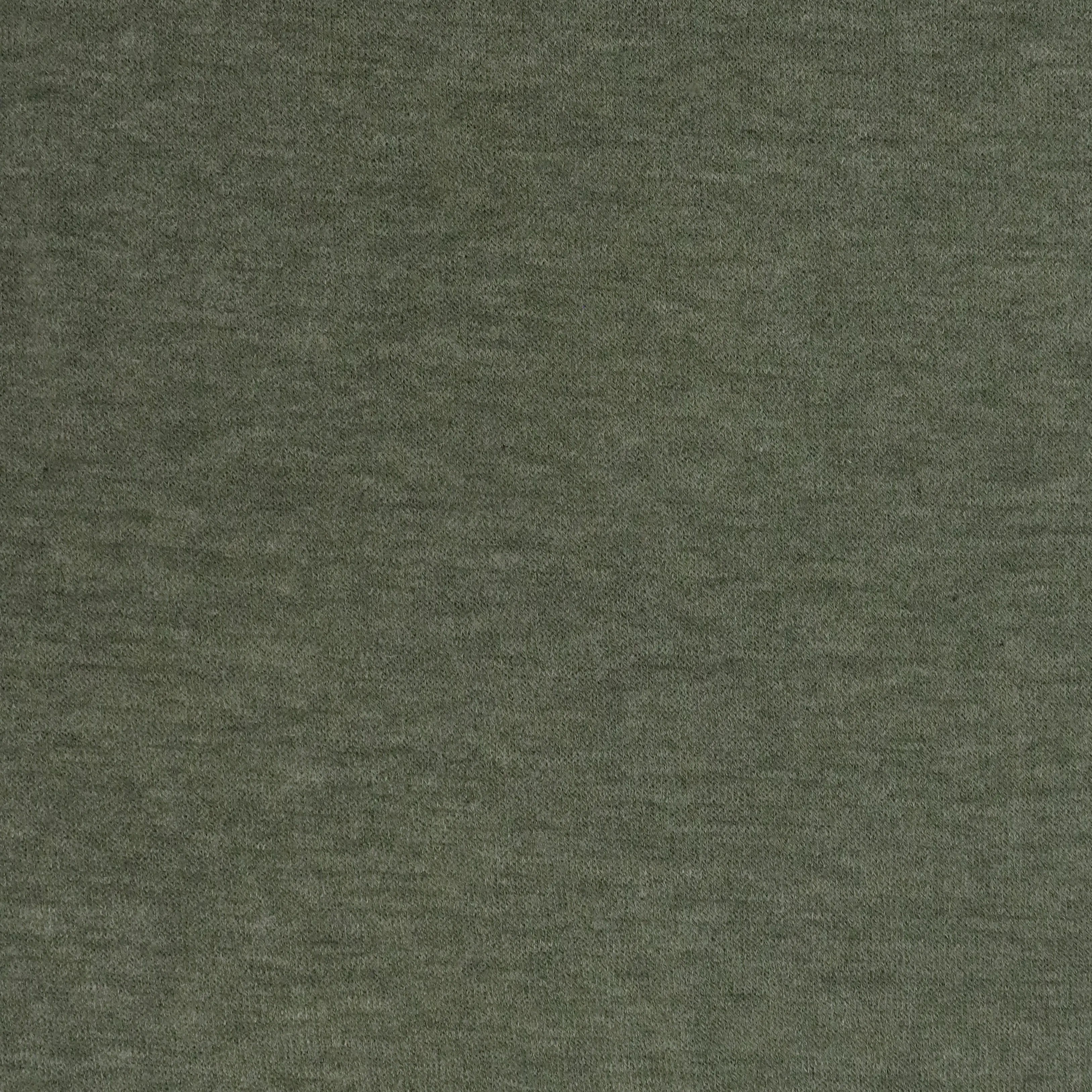 Viscose Blend Sweater Knit - Melange Olive Green