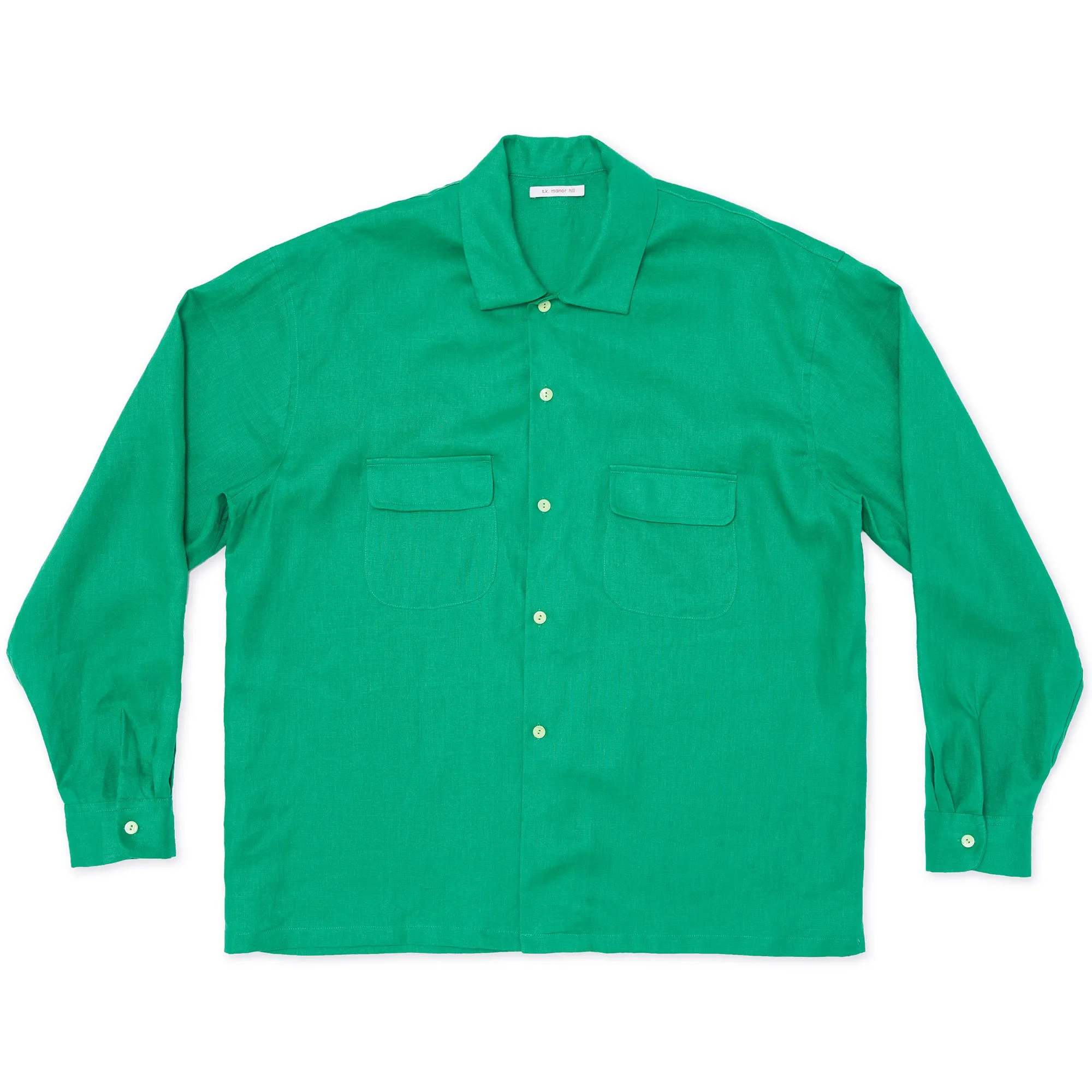 Warrick Shirt - Kelly Green Linen/Rayon