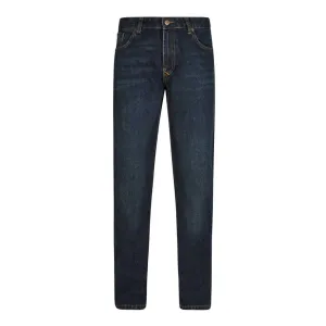 Weird Fish Matrix Classic Denim Jeans Dark Blue