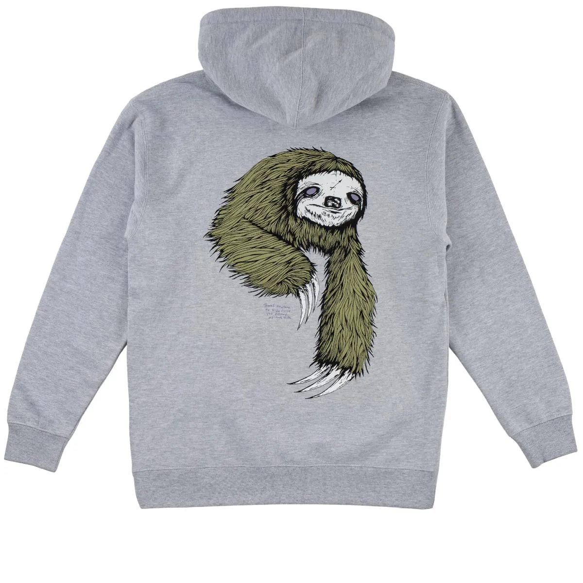 Welcome Sloth Hoodie - Heather Grey/Sage