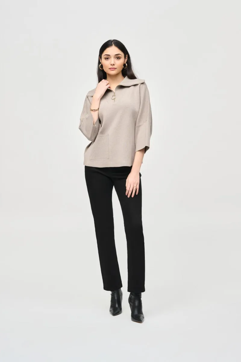 Wing Collar Knit Top