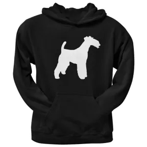 Wire Fox Terrier Silhouette Black Adult Pullover Hoodie