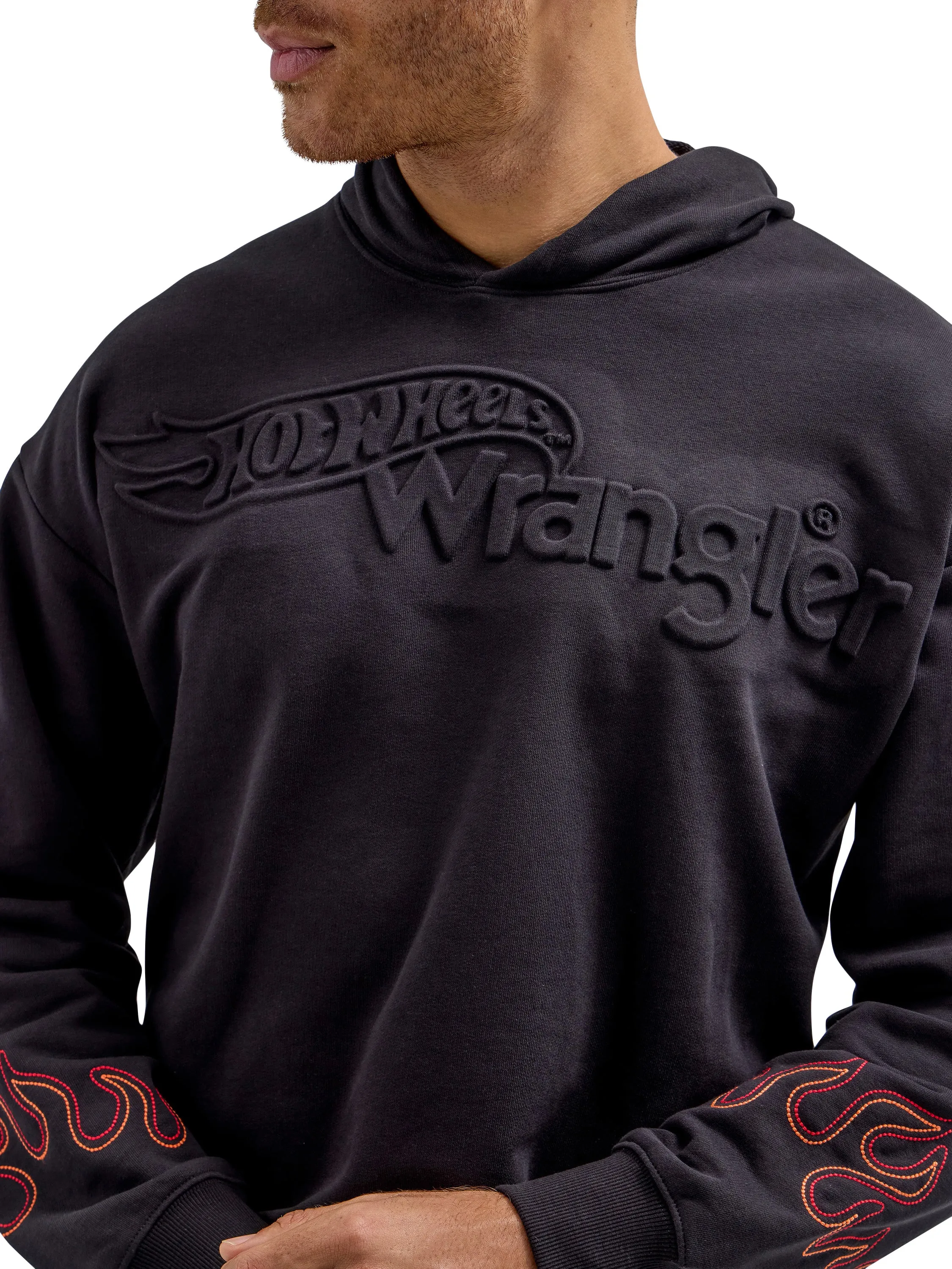 Wrangler® x Hot Wheels™ Men's Rodeo Hoodie in Black Beauty