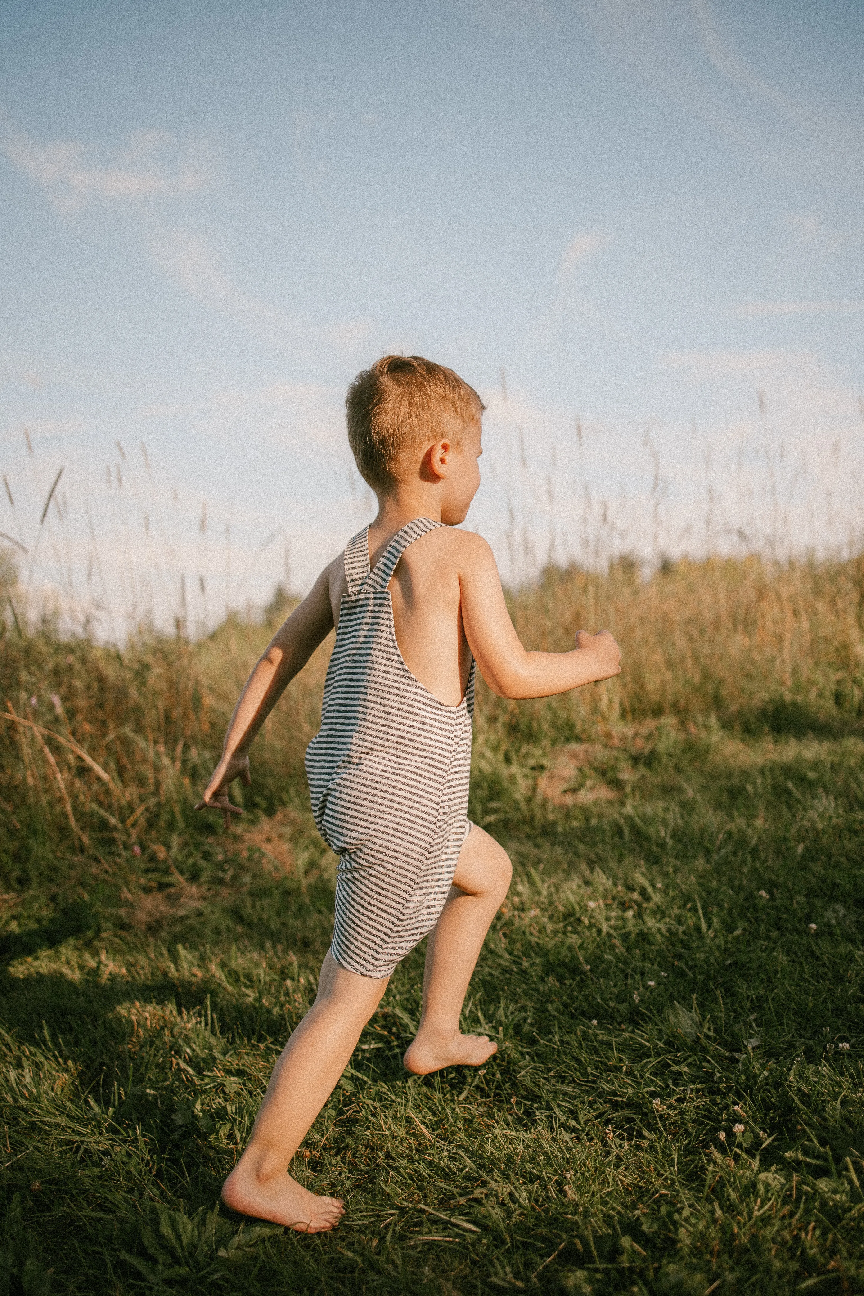 YaaYaa Overall Shorts-Black & White Stripes