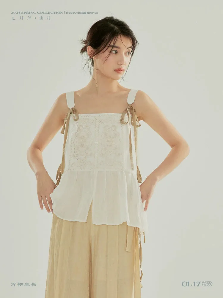 Yao Zhi 瑶芝 Modernized Ming Dynasty Zhuyao Embroidered Top