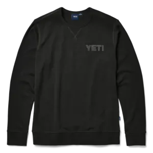 YETI French Terry Crew Neck Pullover - Black