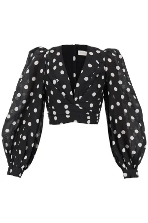 Zimmermann Polka Dot Cropped Top