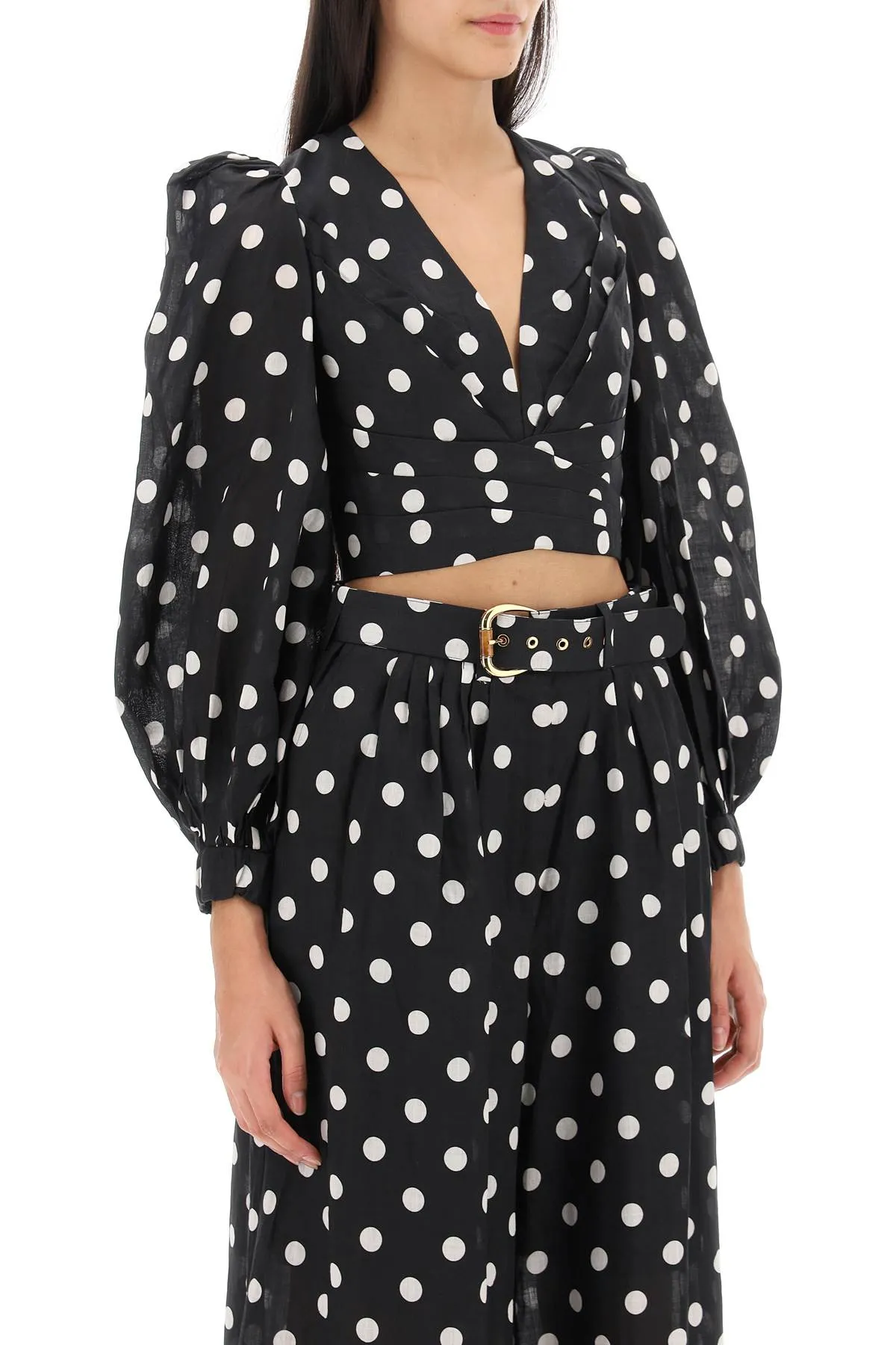 Zimmermann Polka Dot Cropped Top