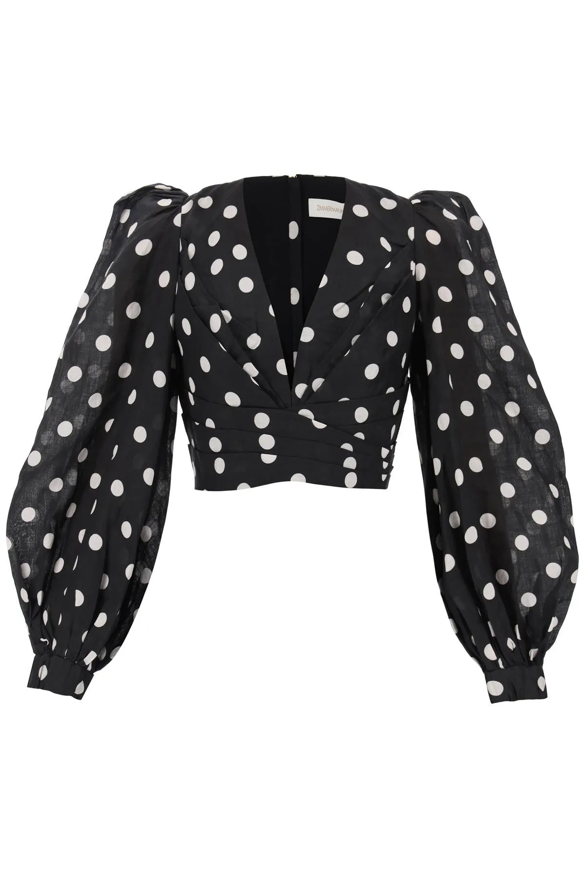 Zimmermann polka dot cropped top